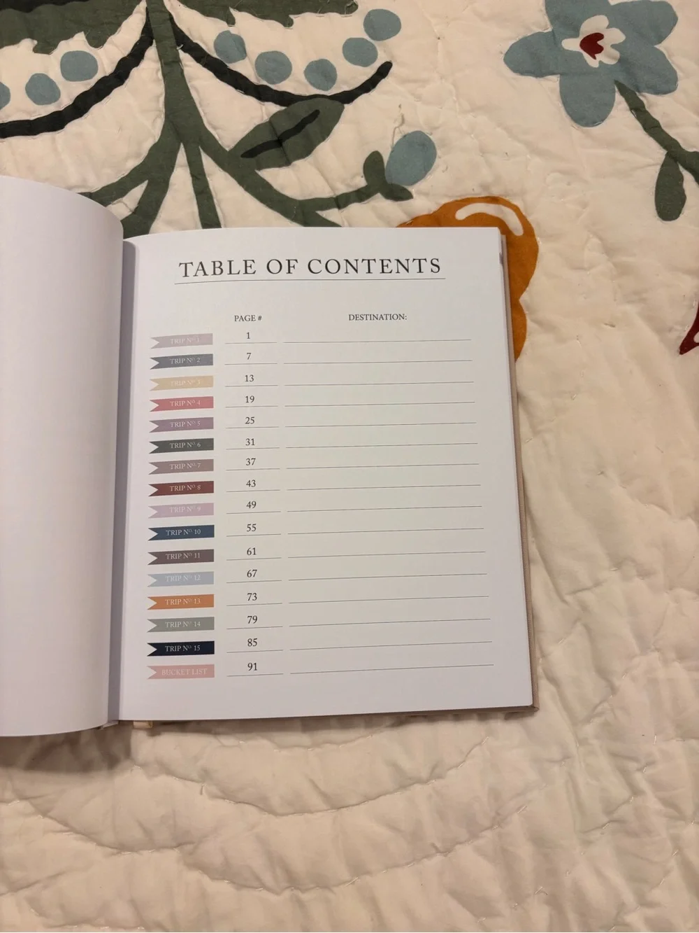 Taupe Travel Journal with Gold Foil